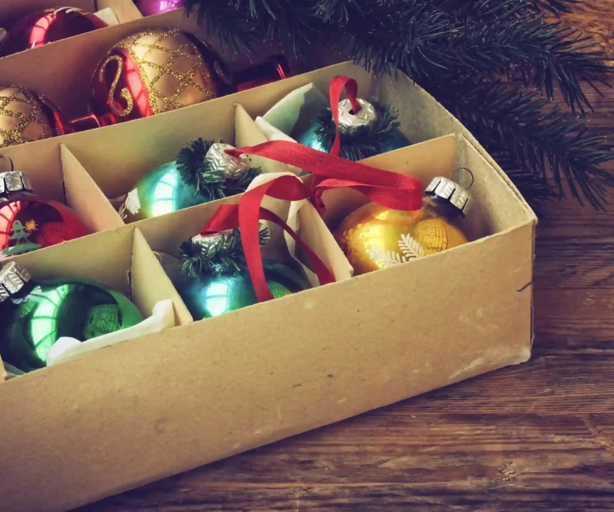 Box of ornaments