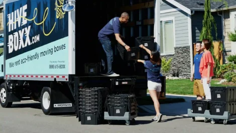 A Hive Boxx moving van